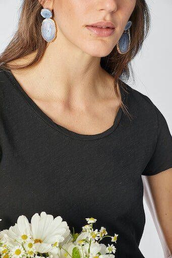 Rich & Royal T-shirt in een vrouwelijke basic pasvorm