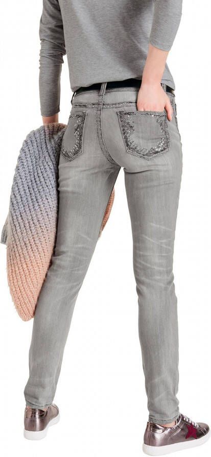 RICK CARDONA by Heine Skinny jeans met borduurwerk