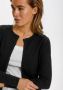 Saint Tropez Eenvoudige Zwarte Cardigan met Knoopsluiting Black Dames - Thumbnail 3