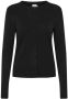 Saint Tropez Eenvoudige Zwarte Cardigan met Knoopsluiting Black Dames - Thumbnail 5