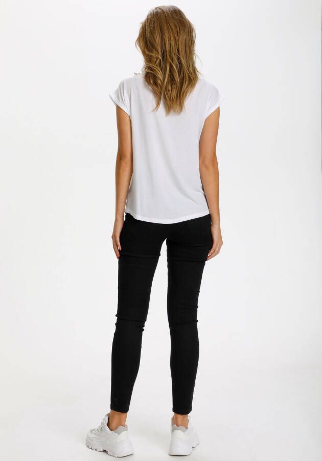 Saint Tropez Shirt met ronde hals Basic in chique lyocell kwaliteit