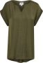 Saint Tropez Army Green Polkadot Blouse Green Dames - Thumbnail 2
