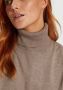 Saint Tropez Roll-N Vest Strik Atmos Melange Beige Dames - Thumbnail 4