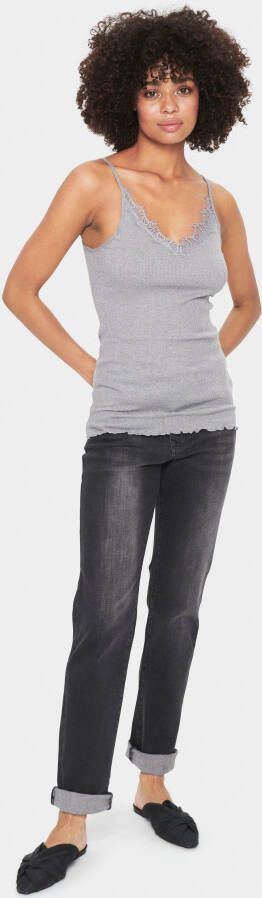 Saint Tropez Top met spaghettibandjes SZ-MAYA STRAP TOP met zijde-aandeel