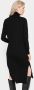Saint Tropez Zachte Gebreide Coltrui Lange Jurk Black Dames - Thumbnail 8