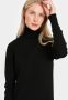 Saint Tropez Zachte Gebreide Coltrui Lange Jurk Black Dames - Thumbnail 9