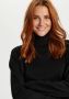 Saint Tropez Zachte Gebreide Coltrui Lange Jurk Black Dames - Thumbnail 5