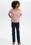 Saint Tropez Ash Rose Melange Trui met ¾ Mouwen Beige Dames - Thumbnail 4