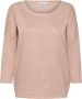 Saint Tropez Ash Rose Melange Trui met ¾ Mouwen Beige Dames - Thumbnail 5