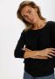 Saint Tropez Zwarte R-Neck Pullover Trui met ¾ Mouwen Black Dames - Thumbnail 3