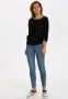 Saint Tropez Zwarte R-Neck Pullover Trui met ¾ Mouwen Black Dames - Thumbnail 4