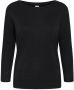 Saint Tropez Zwarte R-Neck Pullover Trui met ¾ Mouwen Black Dames - Thumbnail 5