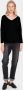 Saint Tropez V-hals Gebreide Pullover Lichtgewicht Kwaliteit Black Dames - Thumbnail 6