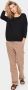 Saint Tropez Zwarte Ribgebreide Vest met Knoopsluiting Black Dames - Thumbnail 6