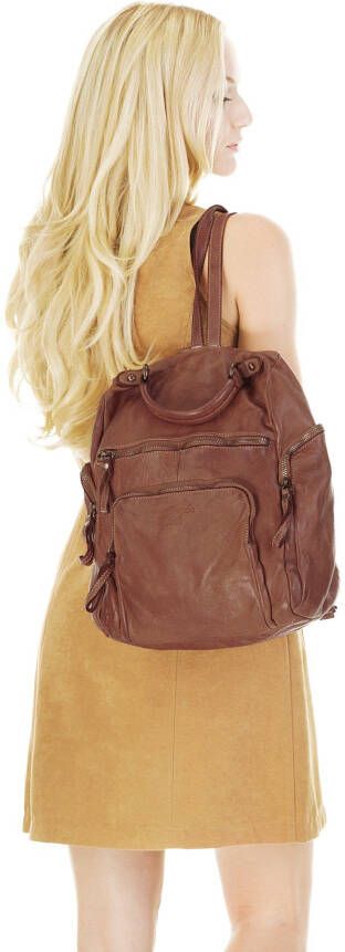 Samantha Look Rugzak echt leer made in italy