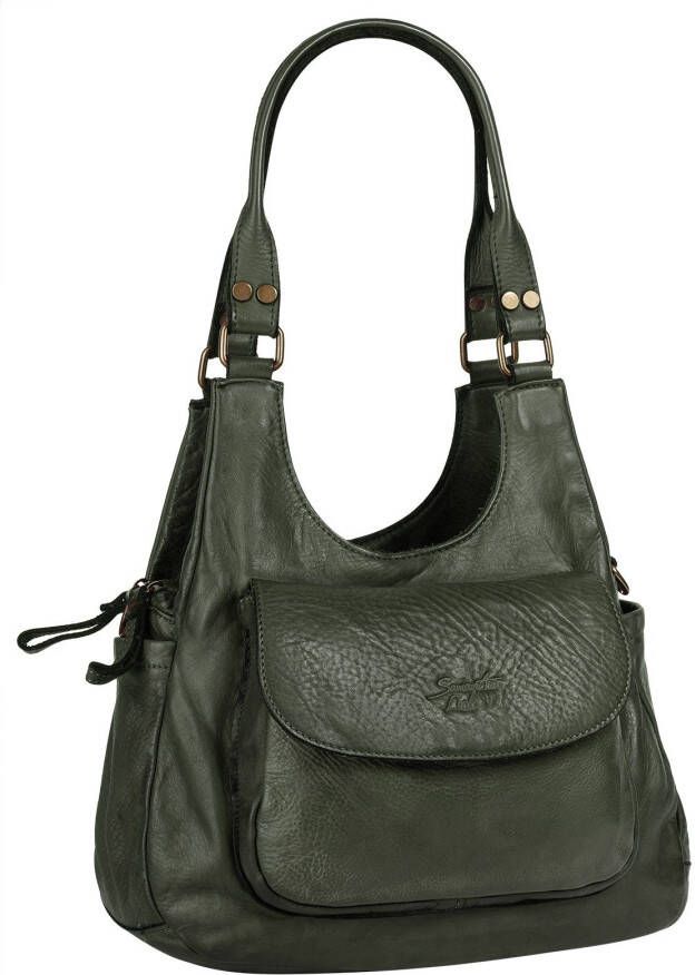 Samantha Look Schoudertas echt leer made in italy