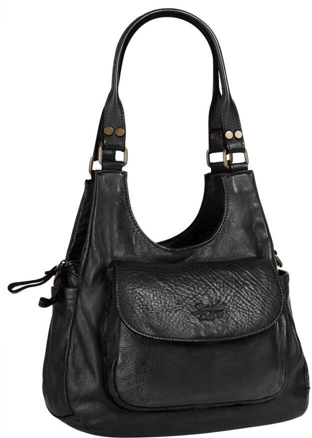 Samantha Look Schoudertas echt leer made in italy