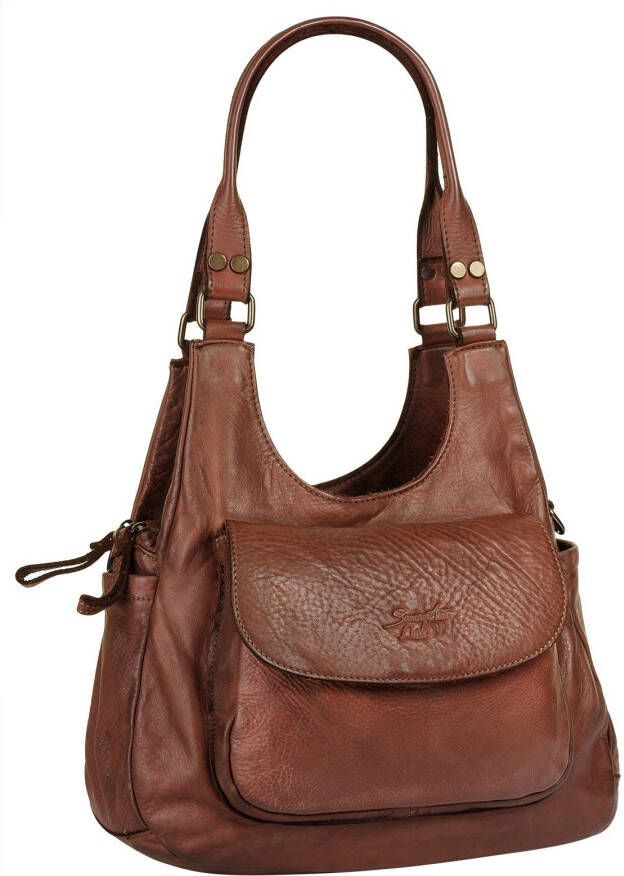 Samantha Look Schoudertas echt leer made in italy