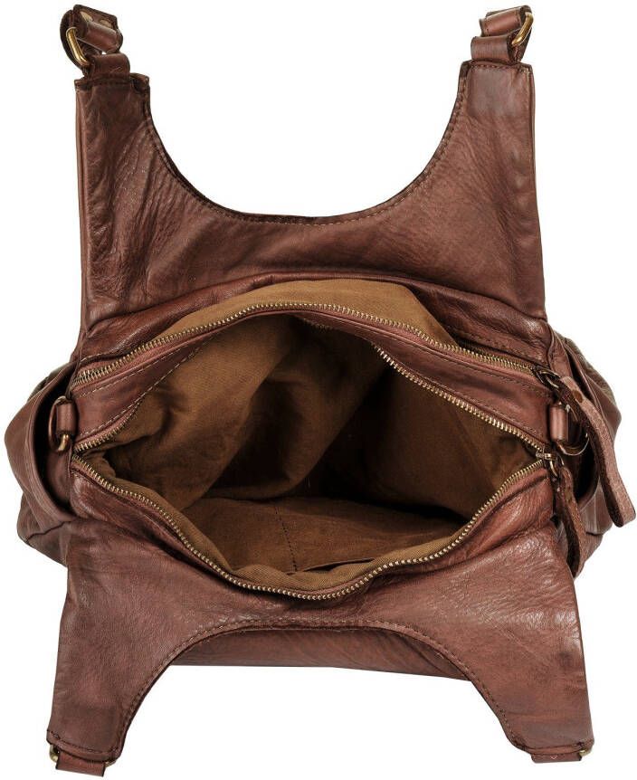 Samantha Look Schoudertas echt leer made in italy