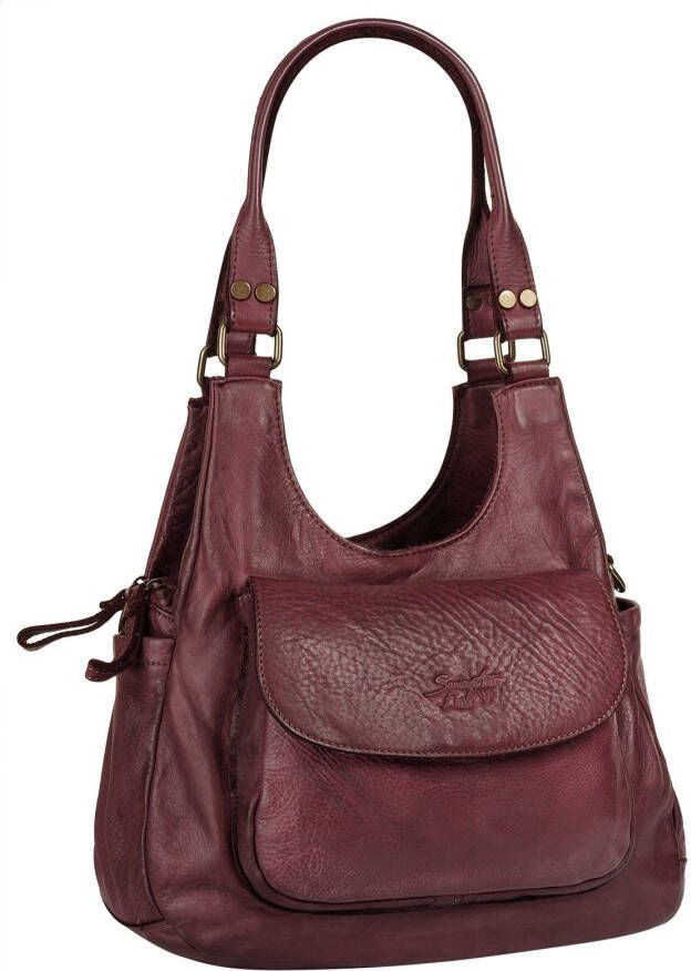Samantha Look Schoudertas echt leer made in italy
