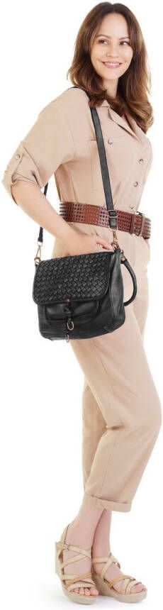 Samantha Look Schoudertas echt leer made in italy