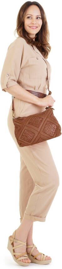 Samantha Look Schoudertas echt leer made in italy
