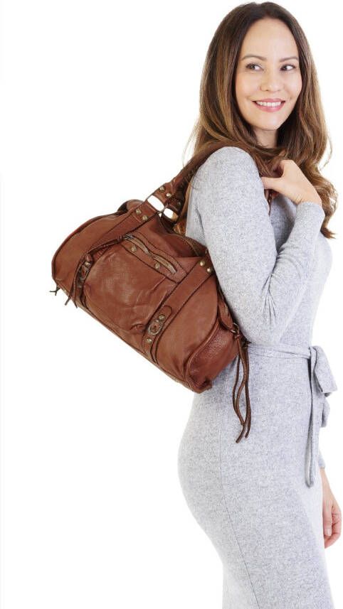 Samantha Look Shopper echt leer made in italy (1-delig)