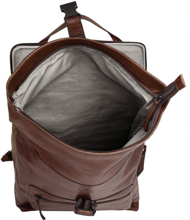 Sansibar Laptoprugzak echt leder