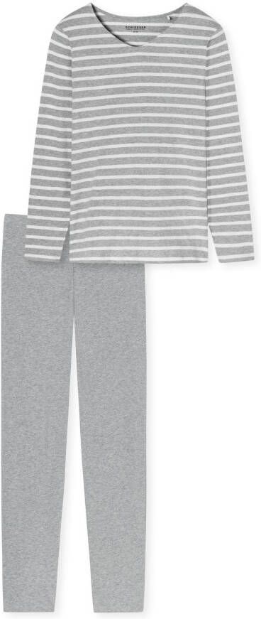 Schiesser Pyjama "Casual Essentials" met strepen en v-hals (2-delig)