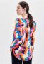 Seidensticker Blouse zonder sluiting Zwarte roos Lange mouwen V-hals geometrische motieven - Thumbnail 4