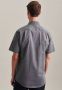Seidensticker overhemd korte mouw Modern normale fit grijs effen katoen - Thumbnail 5