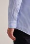 Seidensticker business overhemd normale fit lichtblauw gestreept borstzak - Thumbnail 5