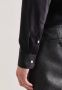 Seidensticker overhemd normale fit zwart uni met semi wide spread boord - Thumbnail 3