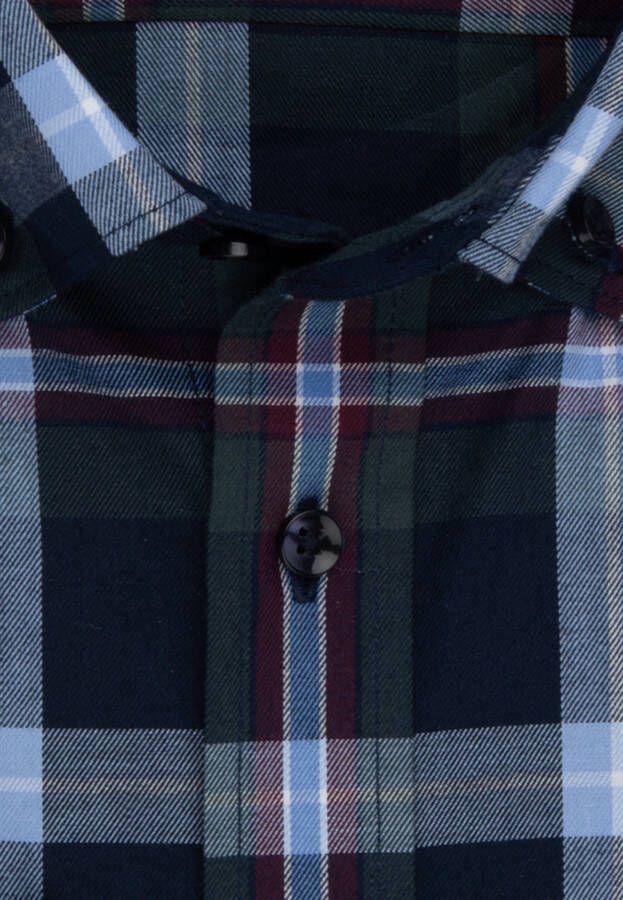 seidensticker Flanellen overhemd Regular lange mouwen button-downkraag ruit