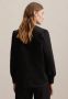 Seidensticker Klassieke blouse Zwarte roos Lange mouwen kraag uni glanzend - Thumbnail 2