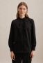 Seidensticker Klassieke blouse Zwarte roos Lange mouwen kraag uni glanzend - Thumbnail 6