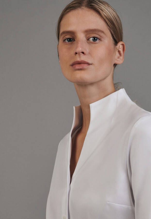 Seidensticker Klassieke blouse Zwarte roos Lange mouwen kraag uni - Foto 3