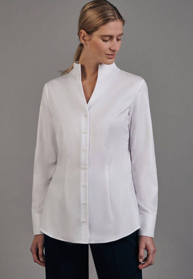 Seidensticker Klassieke blouse Zwarte roos Lange mouwen kraag uni - Foto 6