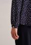 Seidensticker Klassieke blouse Zwarte roos Lange mouwen ronde hals print - Thumbnail 3