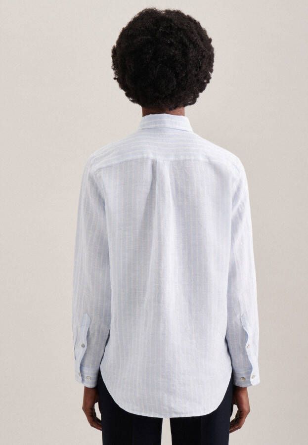 seidensticker Overhemdblouse Zwarte roos Lange mouwen kraag garenverver