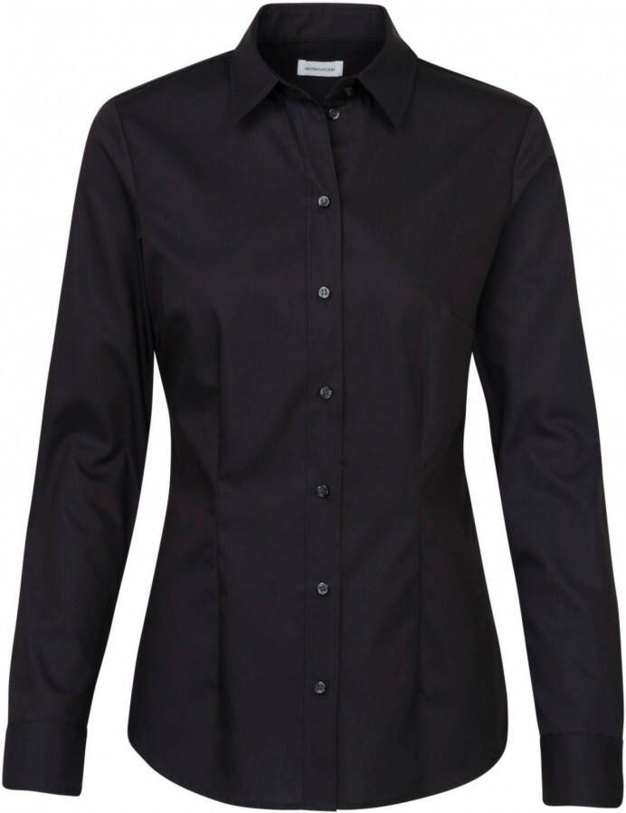 Seidensticker schwarze Rose Klassieke blouse basic lange mouwen