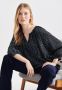 Seidensticker Shirtblouse Zwarte roos 3 4-mouwen ronde hals print - Thumbnail 7