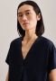 Seidensticker Shirtblouse Zwarte roos Korte mouwen V-hals uni - Thumbnail 3
