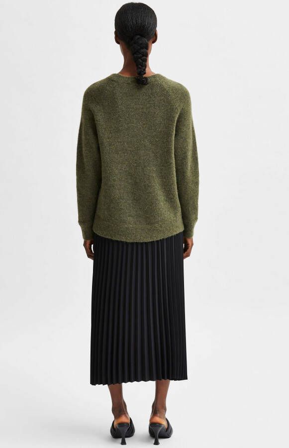 SELECTED FEMME Trui met ronde hals SLFLULU in gemêleerde look