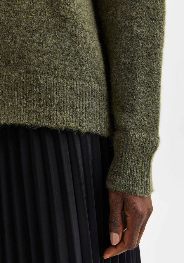 SELECTED FEMME Trui met ronde hals SLFLULU in gemêleerde look