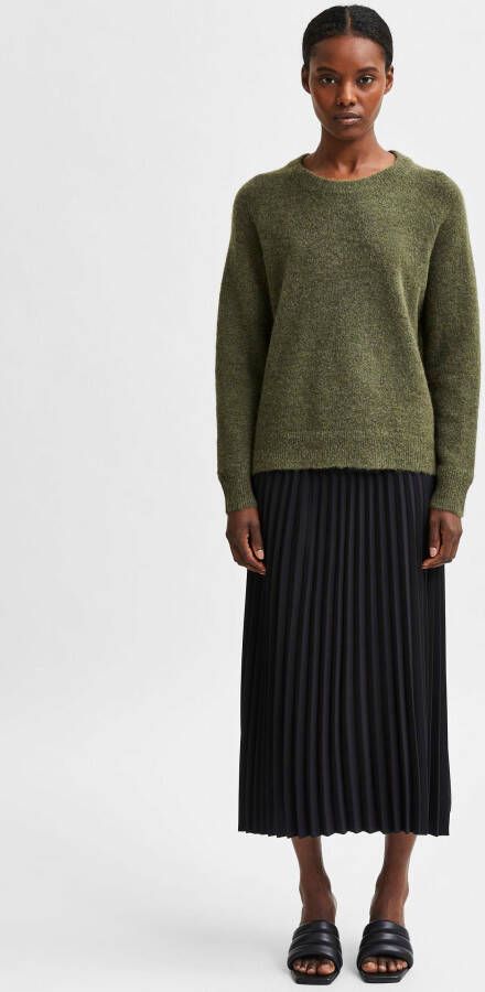 SELECTED FEMME Trui met ronde hals SLFLULU in gemêleerde look