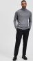 Selected Homme Grijze Coltrui Town Merino Coolmax Knit Roll B - Thumbnail 7