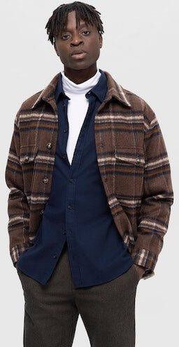 SELECTED HOMME Overhemd met lange mouwen SLHSLIMOWEN-FLANNEL SHIRT LS NOOS