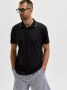 SELECTED HOMME Heren Polo's & T-shirts Slhleroy Coolmax Ss Polo B Zwart - Thumbnail 8