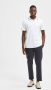 SELECTED HOMME Heren Polo's & T-shirts Slhleroy Coolmax Ss Polo B Wit - Thumbnail 10